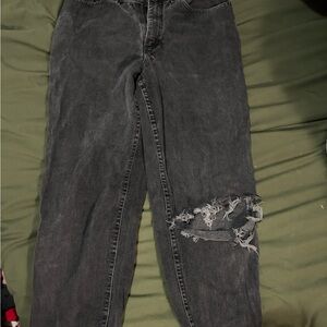 Distressed Black Jeans